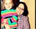 posing with mama