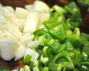 Onion and Green Pepper