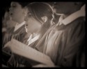 Young Choir Members Singing