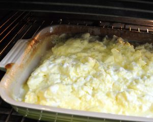 Oven scrambled eggs