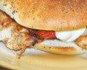 Chicken Roasted Red Pepper Bagels