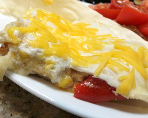 Red Pepper Chicken Enchiladas