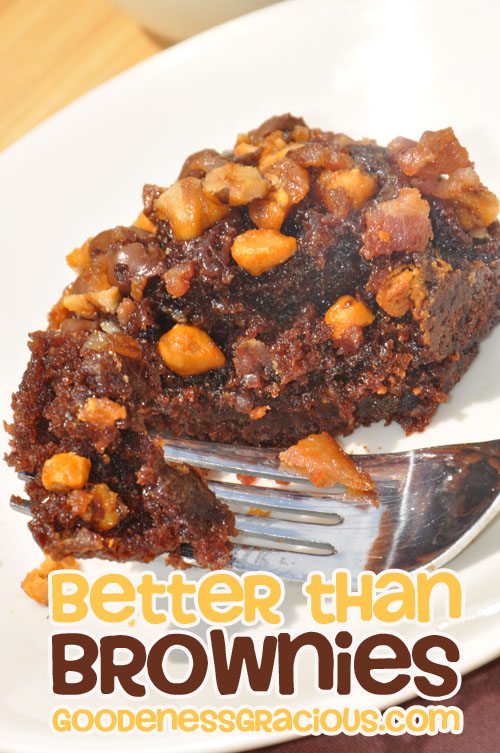 Better Than Brownies {Cake Mix Brownies} - GOODEness Gracious