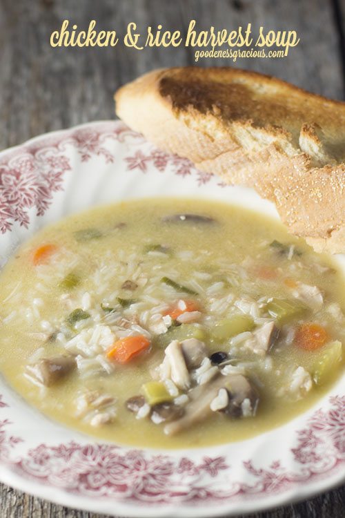 Harvest Chicken and Rice Soup - The Country Cook